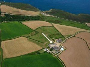 Aerial view of farm