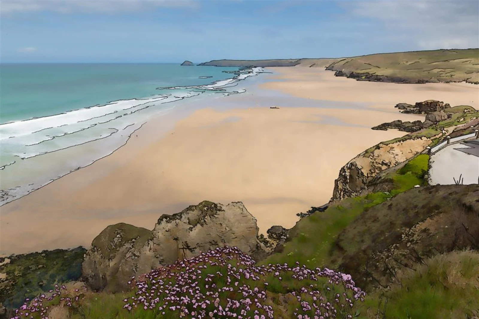 Perranporth beach