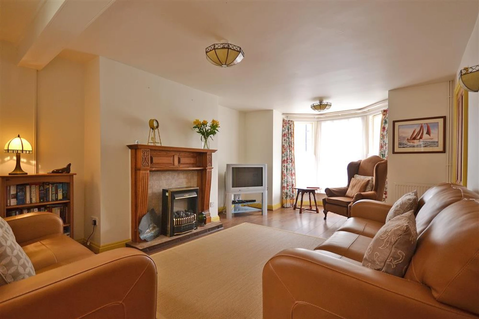 The spacious newly furnished living room