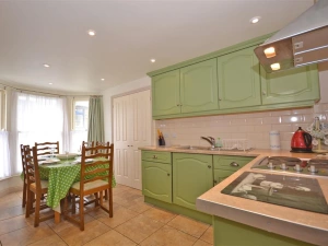 The kitchen and dining area