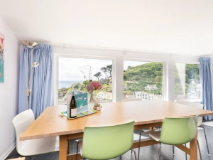 The dining table in the kitchen