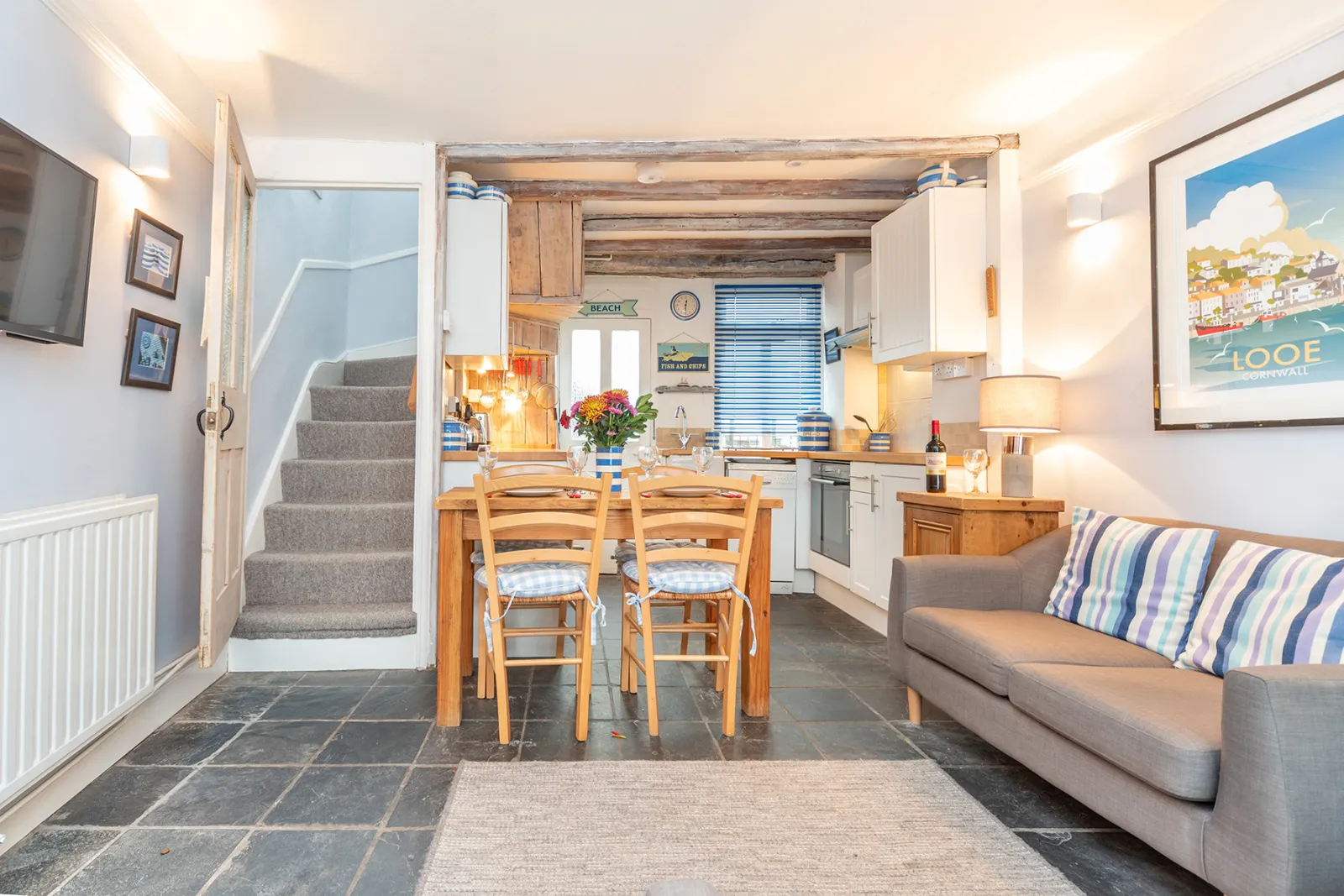 The open plan living/dining/kitchen at Cottage Pie