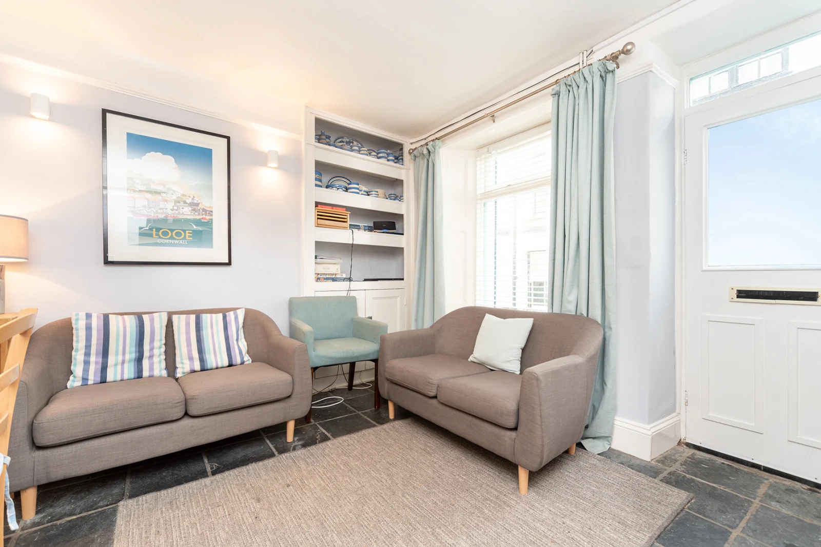 The lounge end of the open plan room