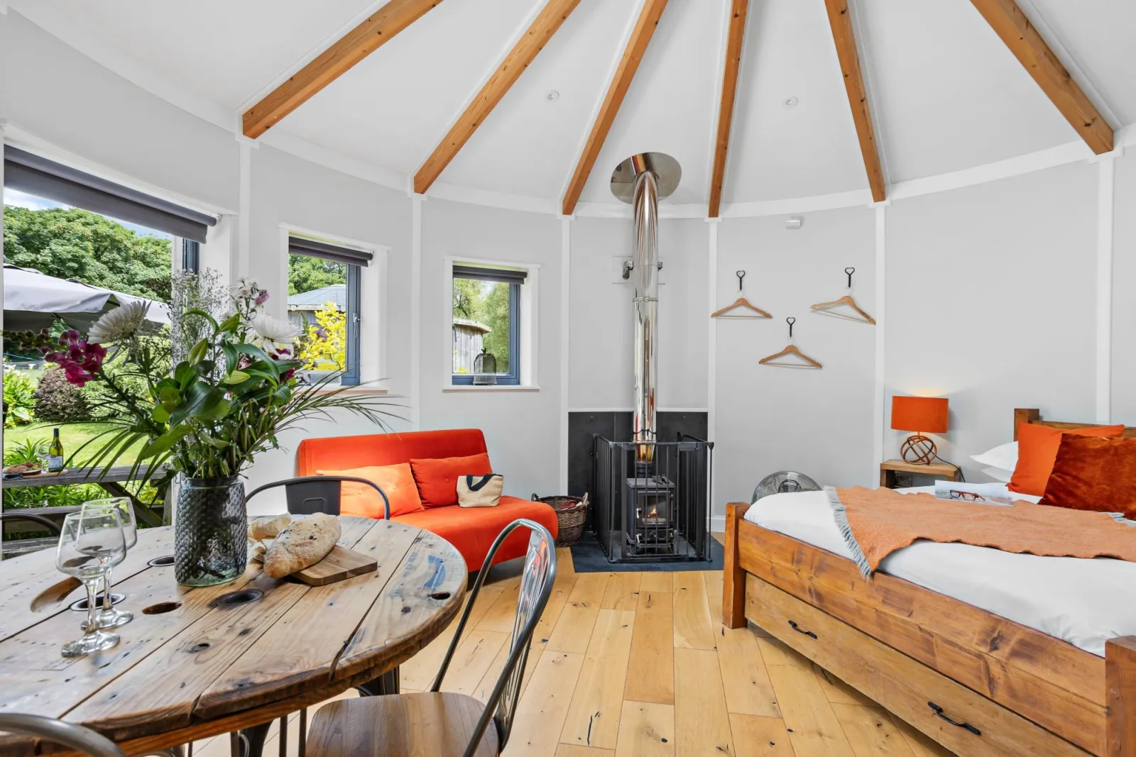 Double Bed, Woodburner-The Ember Room 