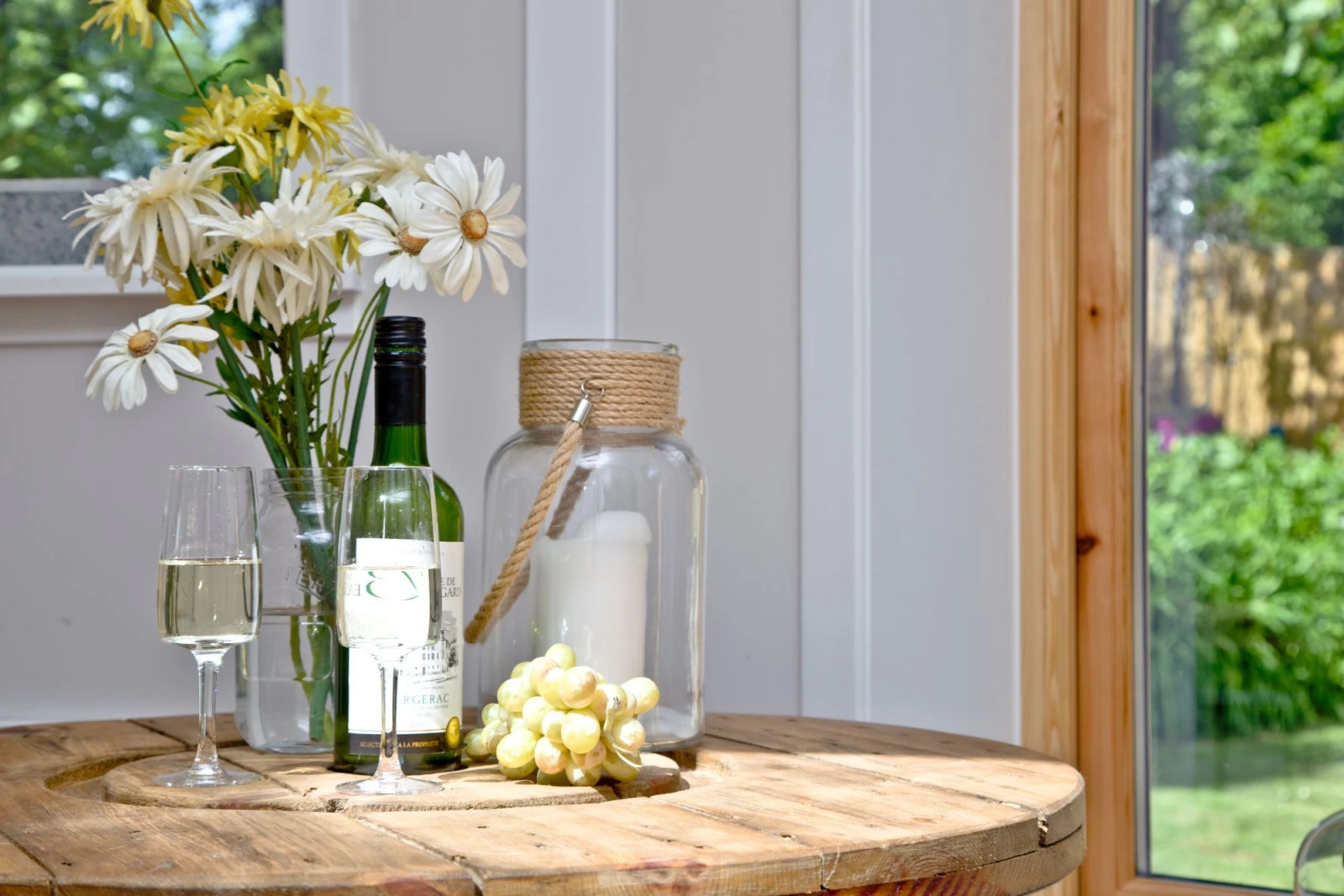 Beautiful flowers on the dining table - The Secret Roundhouse