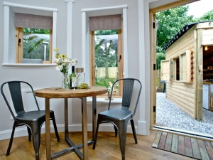 Inside dining for two guests - The Secret Roundhouse