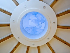 The skylight for natural lighting - The Secret Roundhouse