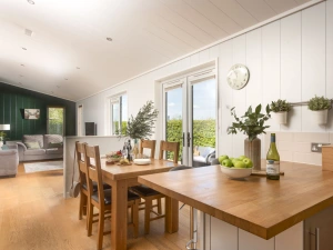 Open plan kitchen, dining and living areas - Diamond Lodge, Strawberryfield Park