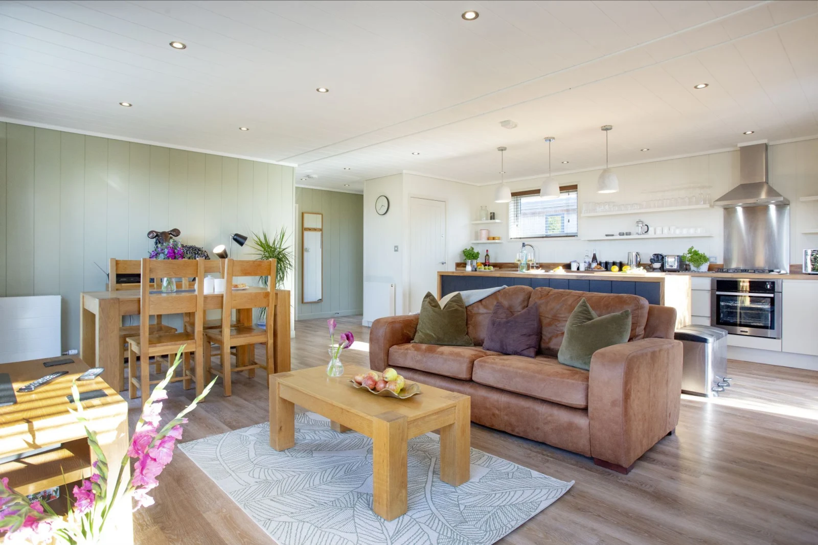 Sofas, Coffee Table. Dining Table- Whileaway Lodge