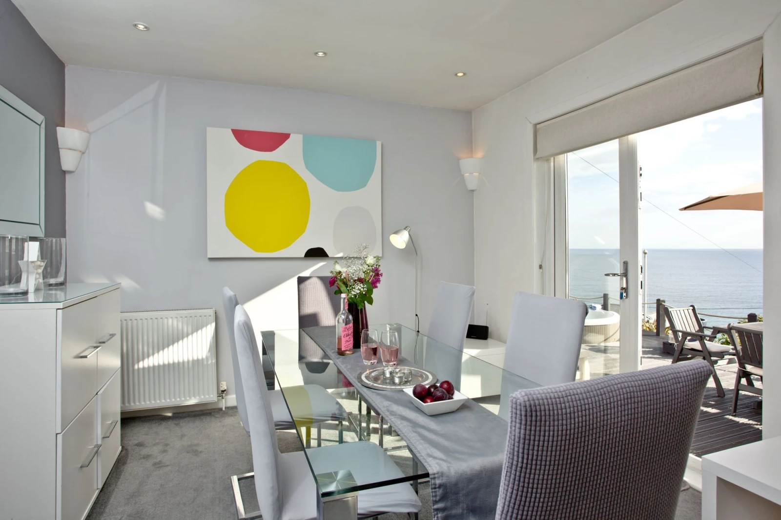 Dining Table, Patio Doors, Sea View-Spindrift