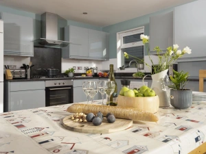 Well equipped kitchen, hob and oven, toaster, kettle, microwave - Lodge 40, Retallack