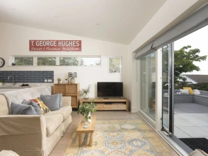 Sofa seating with views of the patio, free Wi-Fi - 6 The Dunes, Upton Towans