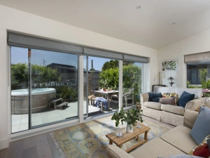 Sliding doors with outdoor seating - 6 The Dunes, Upton Towans