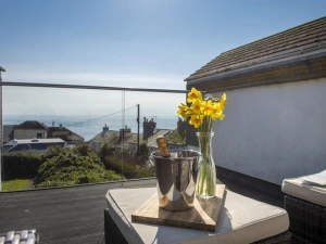 Views out to sea from balcony - Mousehole View