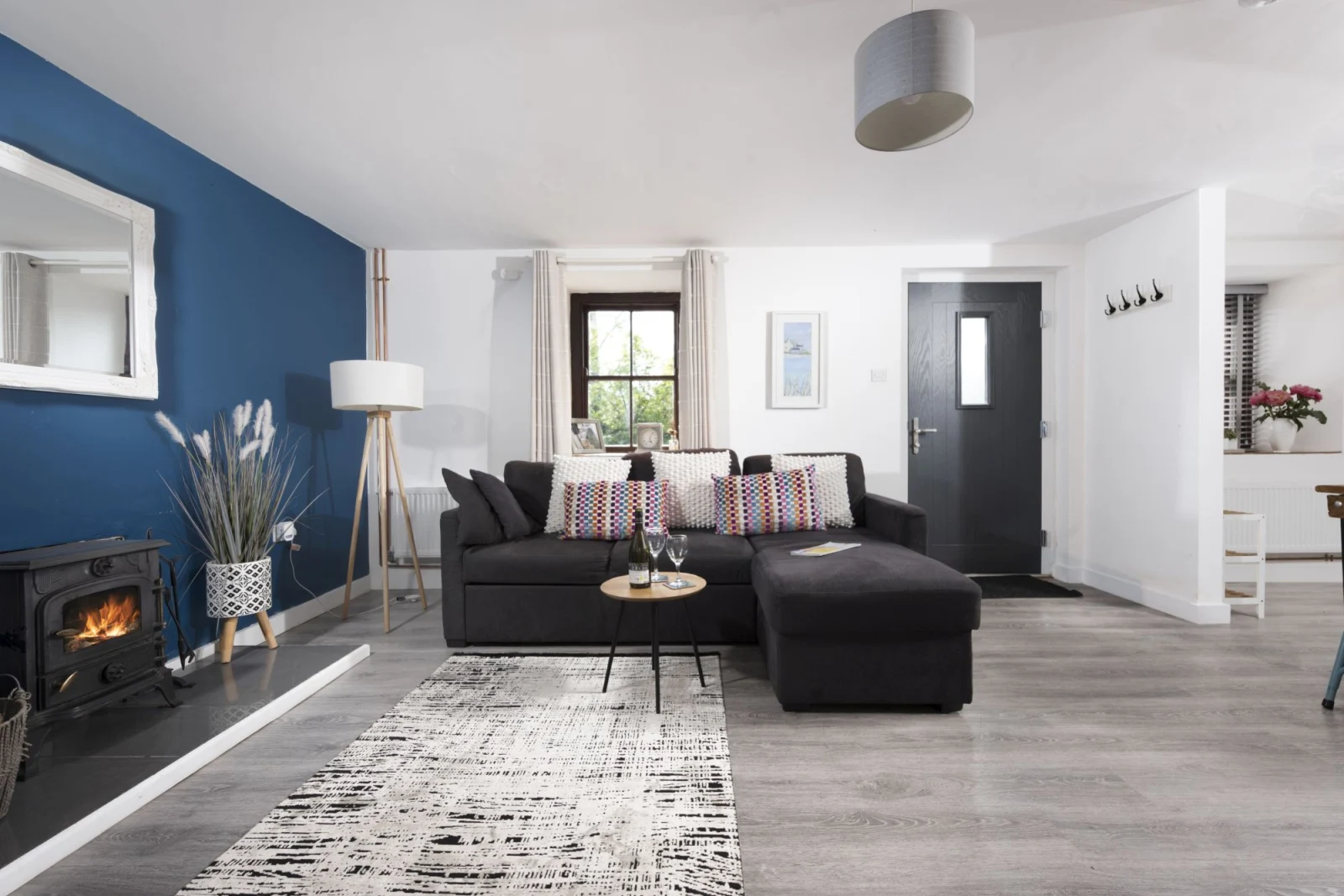 L shaped sofa in the living space - Aval Dor Barn