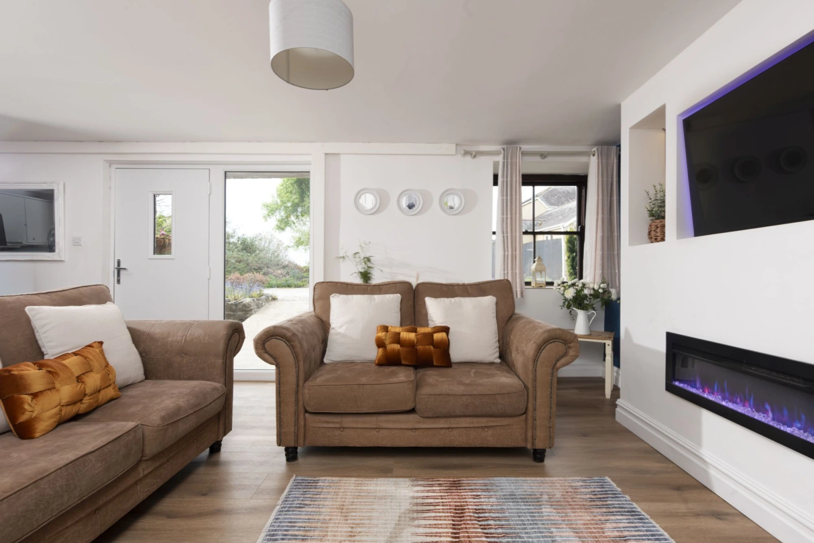Sofas in the living space - The Old Hay Barn