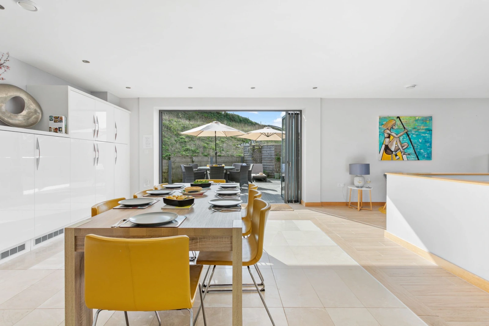 Dining area. Open Plan Kitchen-Coast At Beachdown