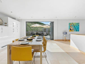 Dining area. Open Plan Kitchen-Coast At Beachdown