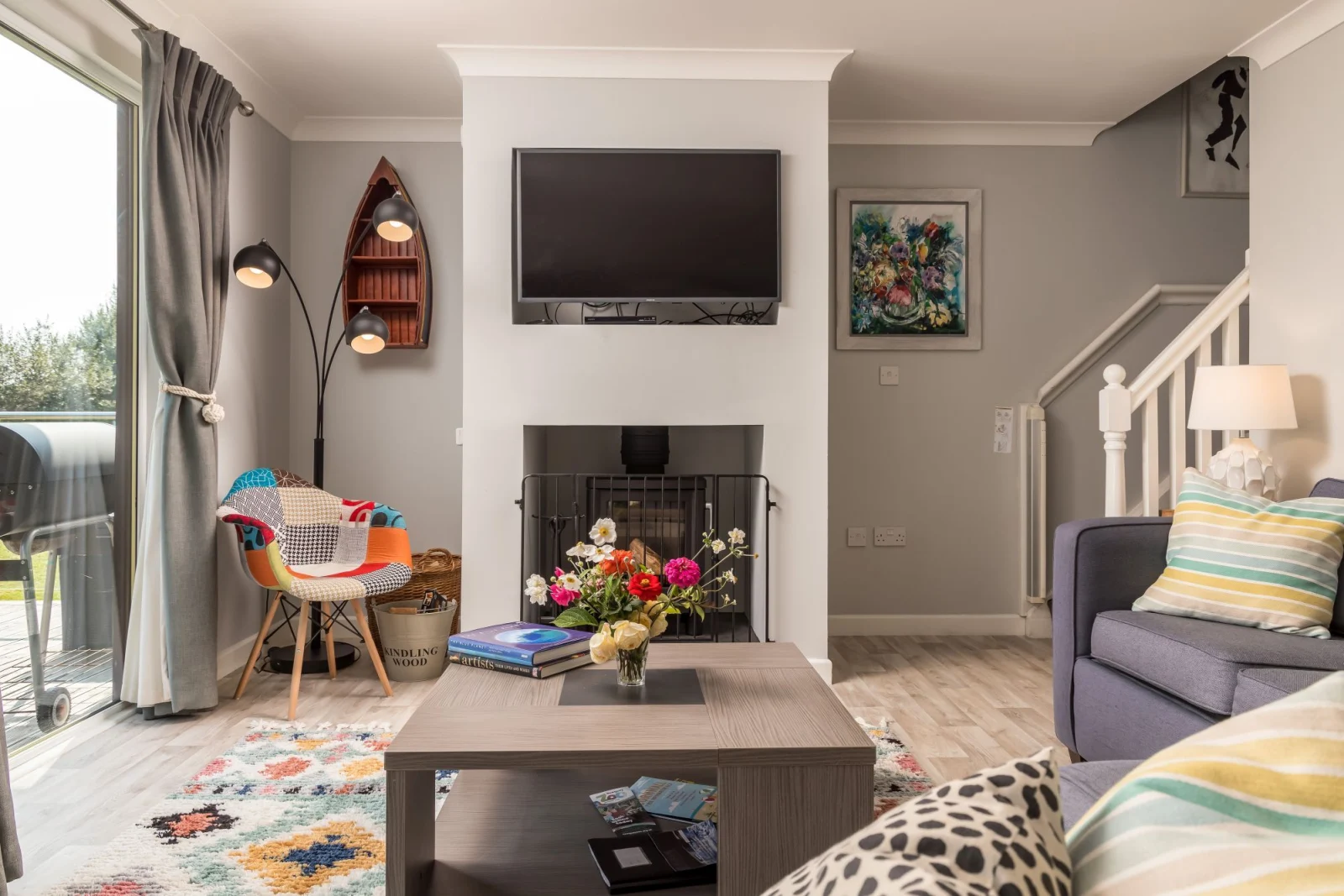 Communal living area and stairs- Lodge 27