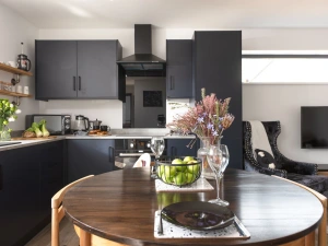Open plan fully equipped kitchen, oven, microwave and kettle - Bay Dream 