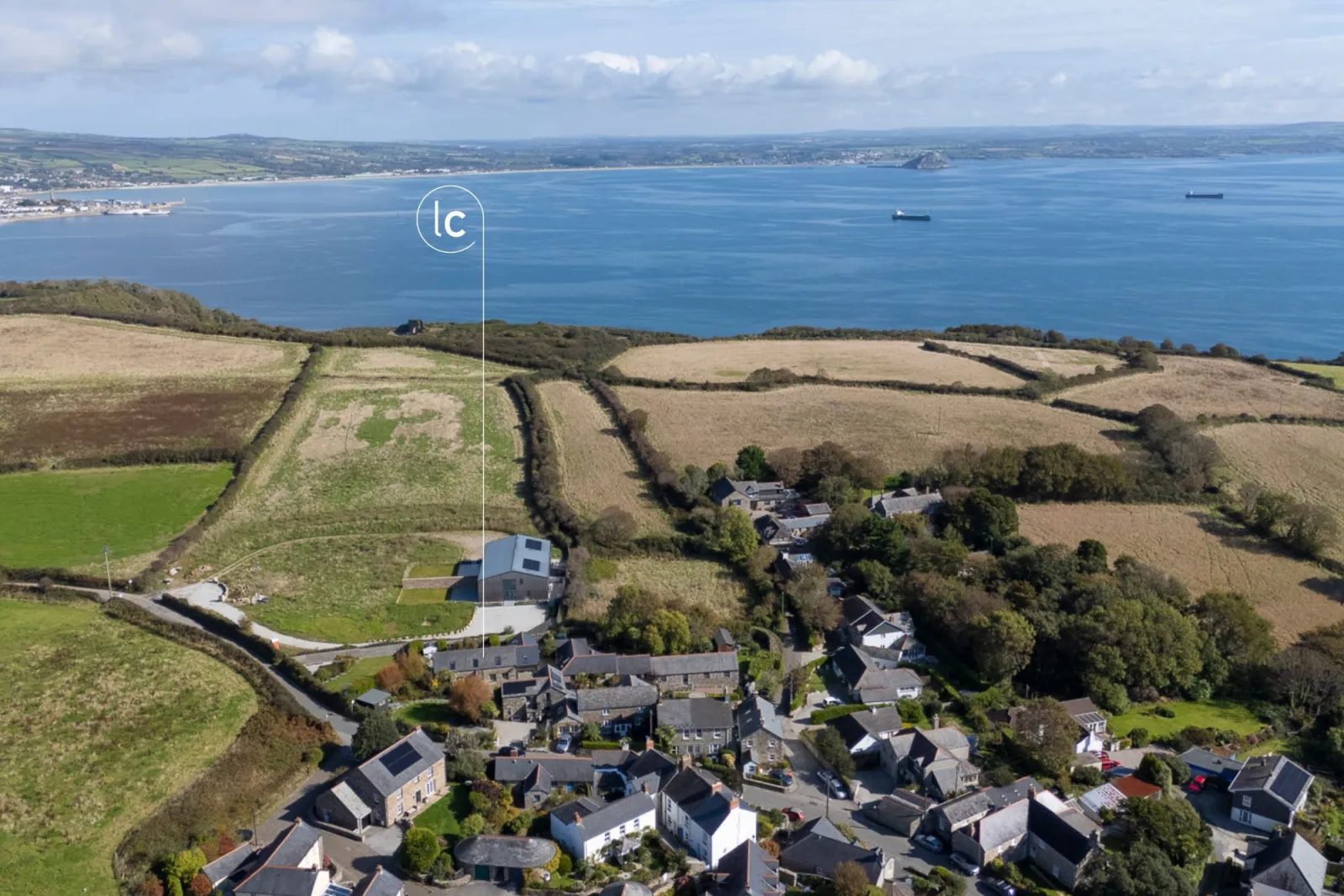 Area view of The Haybarn's situation, Near the Coast Path