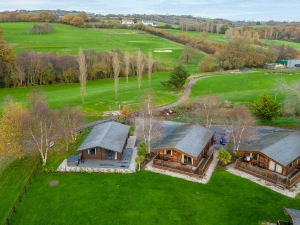 The lodge is surrounded by a golf course and countryside - Chestnut, 6 Fingle Glen Lodges