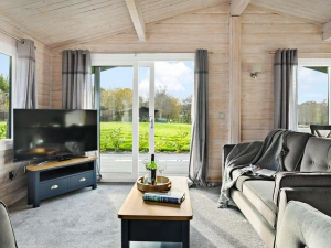 Living room with Smart TV and Free WiFi - Chestnut, 6 Fingle Glen Lodges