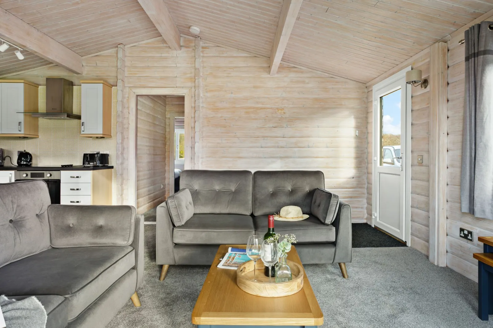 Sofa seating in living room - Chestnut, 6 Fingle Glen Lodges