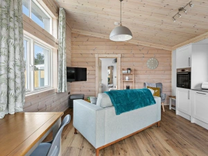 Full view of living space with the Smart TV - Croftner, Great Field Lodges
