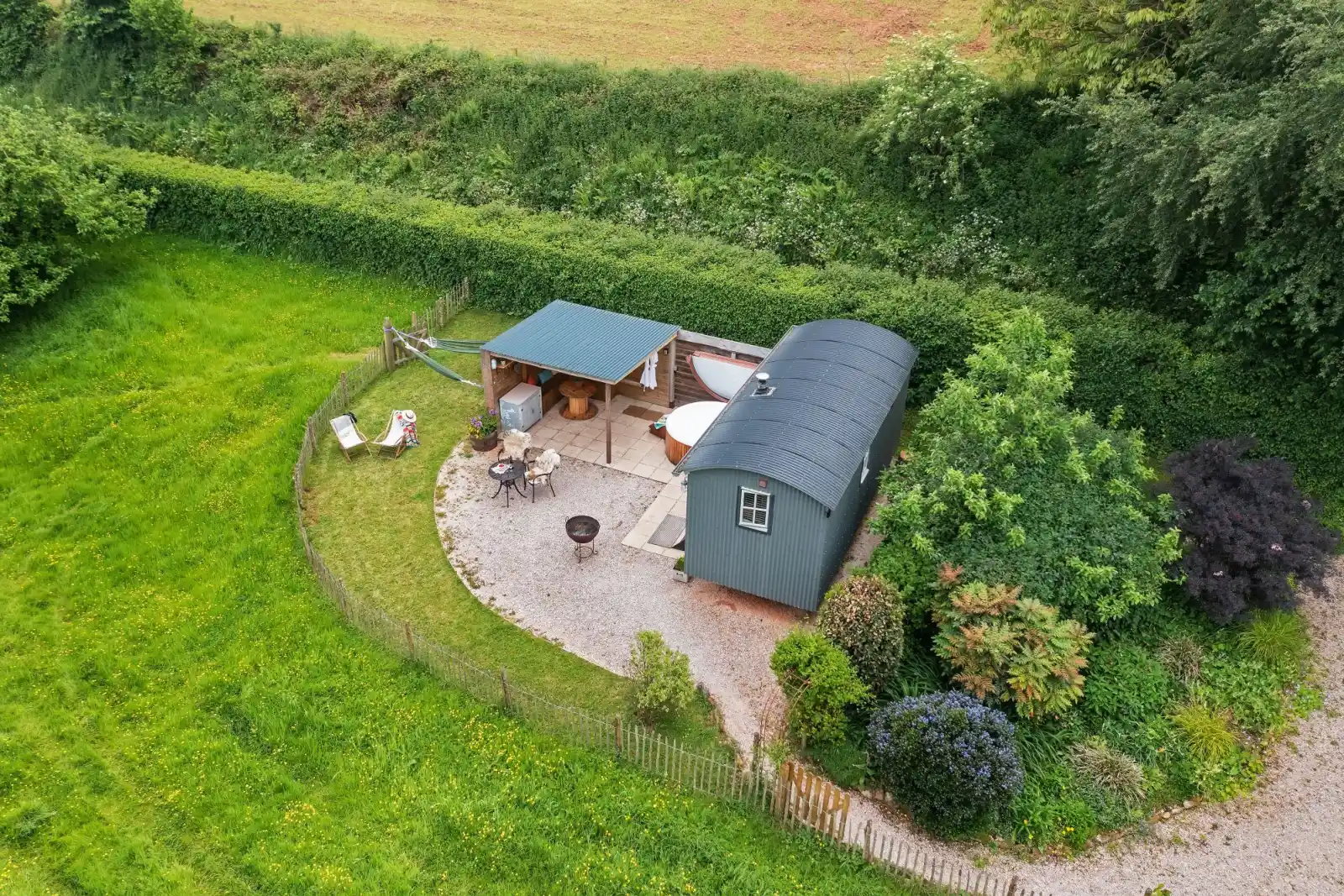 Apple Blossom- Ariel View- Devon Heaven Hideaways