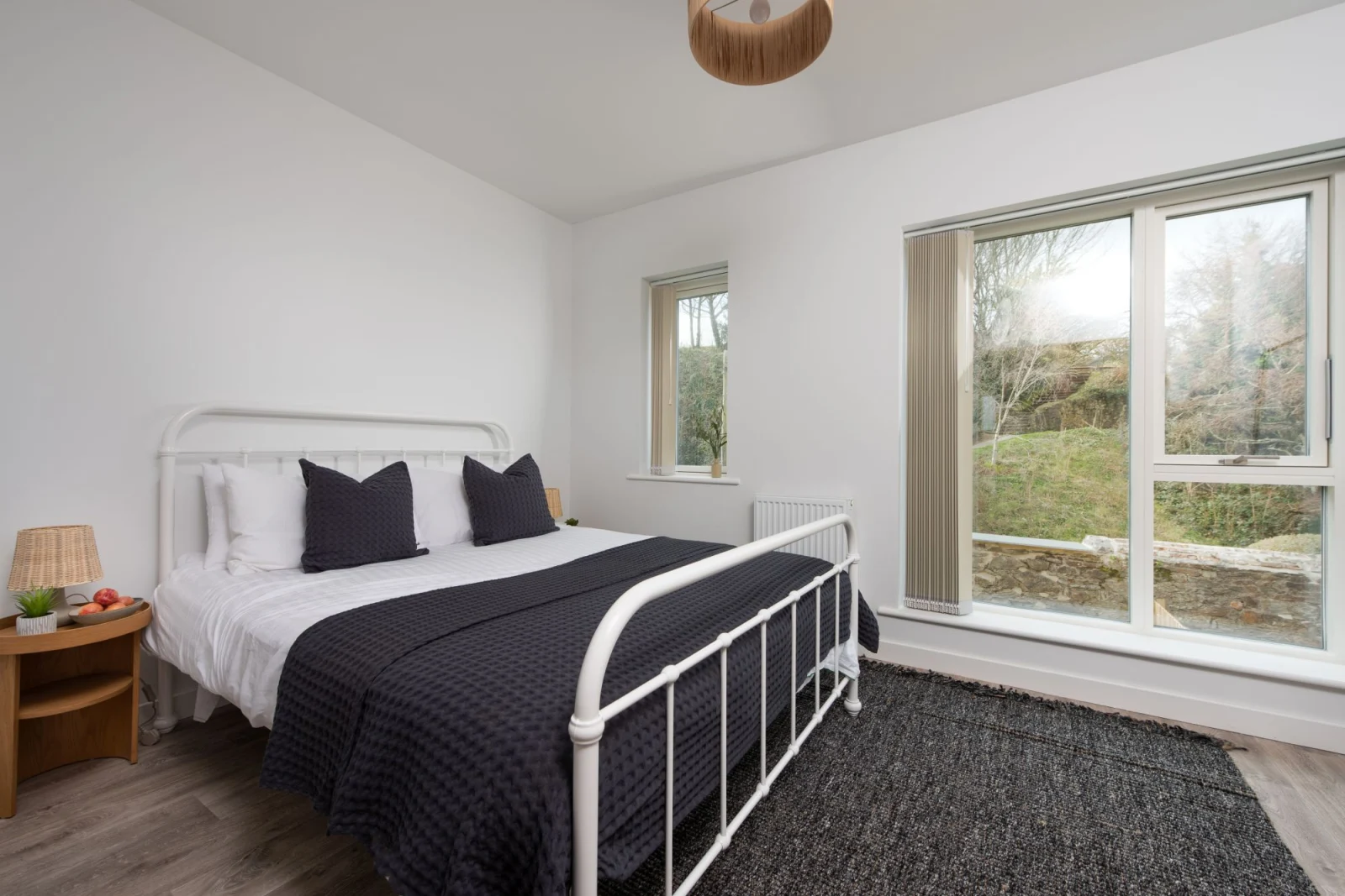 Bedroom One, first floor with a king-size bed  - Towans Retreat