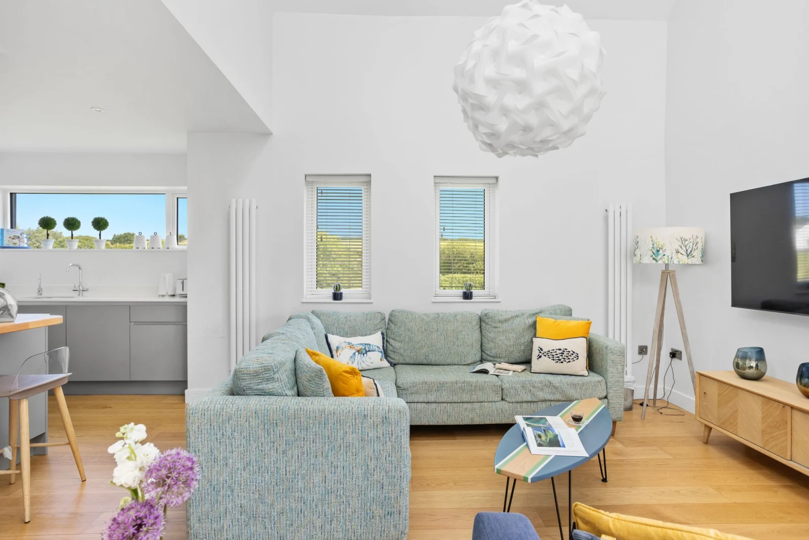 Comfortable L shaped sofa with soft furnishings -  1 The Vista, Willingcott