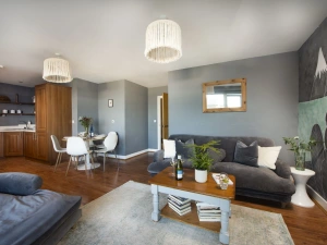 Alternate view of living room furniture arrangement - Bathsheba, Ocean 1