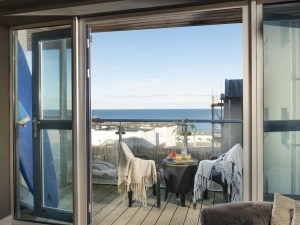 Balcony seating for 2 with surf equipment for guest use - Bathsheba, Ocean 1
