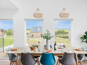 Dining table seating for eight with valley views - 5 The Vista, Willingcott 