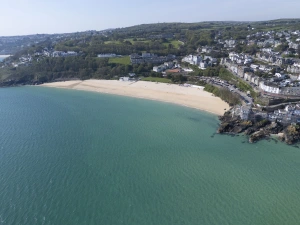 Aerial View of St Ives beach - Rockpool at Salt
