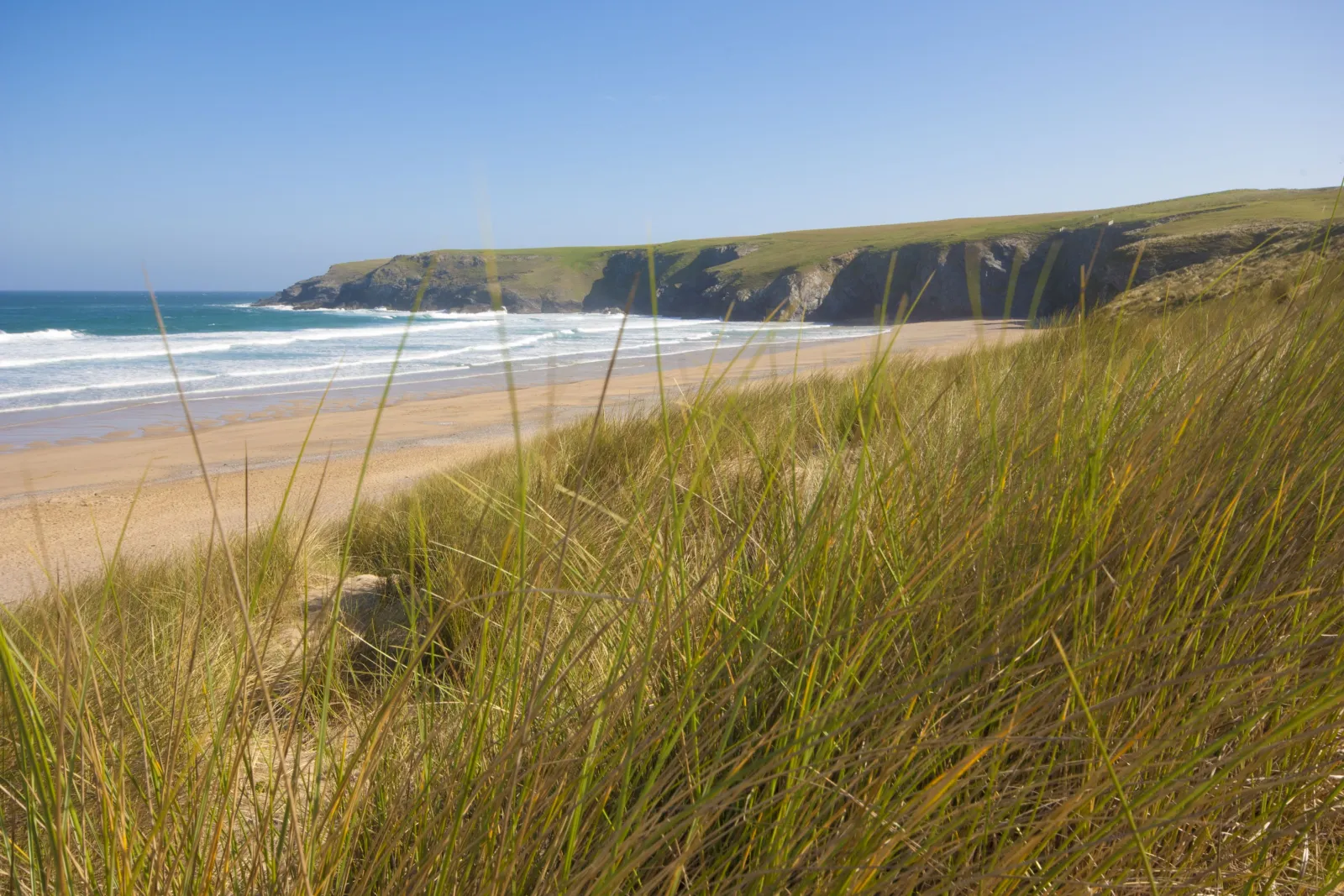 Shot of the beach and sand dunes