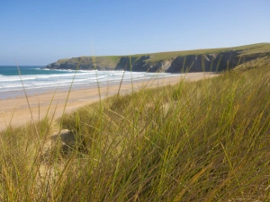 Shot of the beach and sand dunes