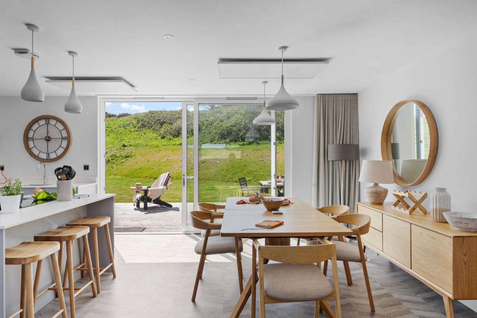 Dining area leading onto the patio, breakfast bar seating for 3 - 6 The Vista, Willingcott