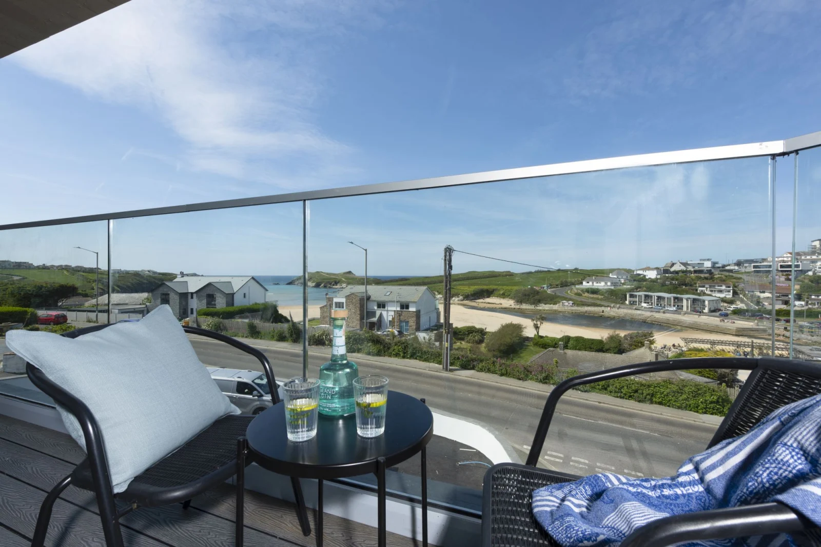 Sea and river mouth view from the seating area on the balcony - 5 Oasis Sands