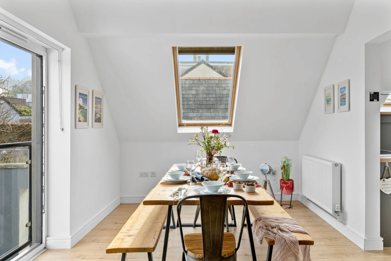 Dining  area seating eight with access to garden - Midholm Chapel