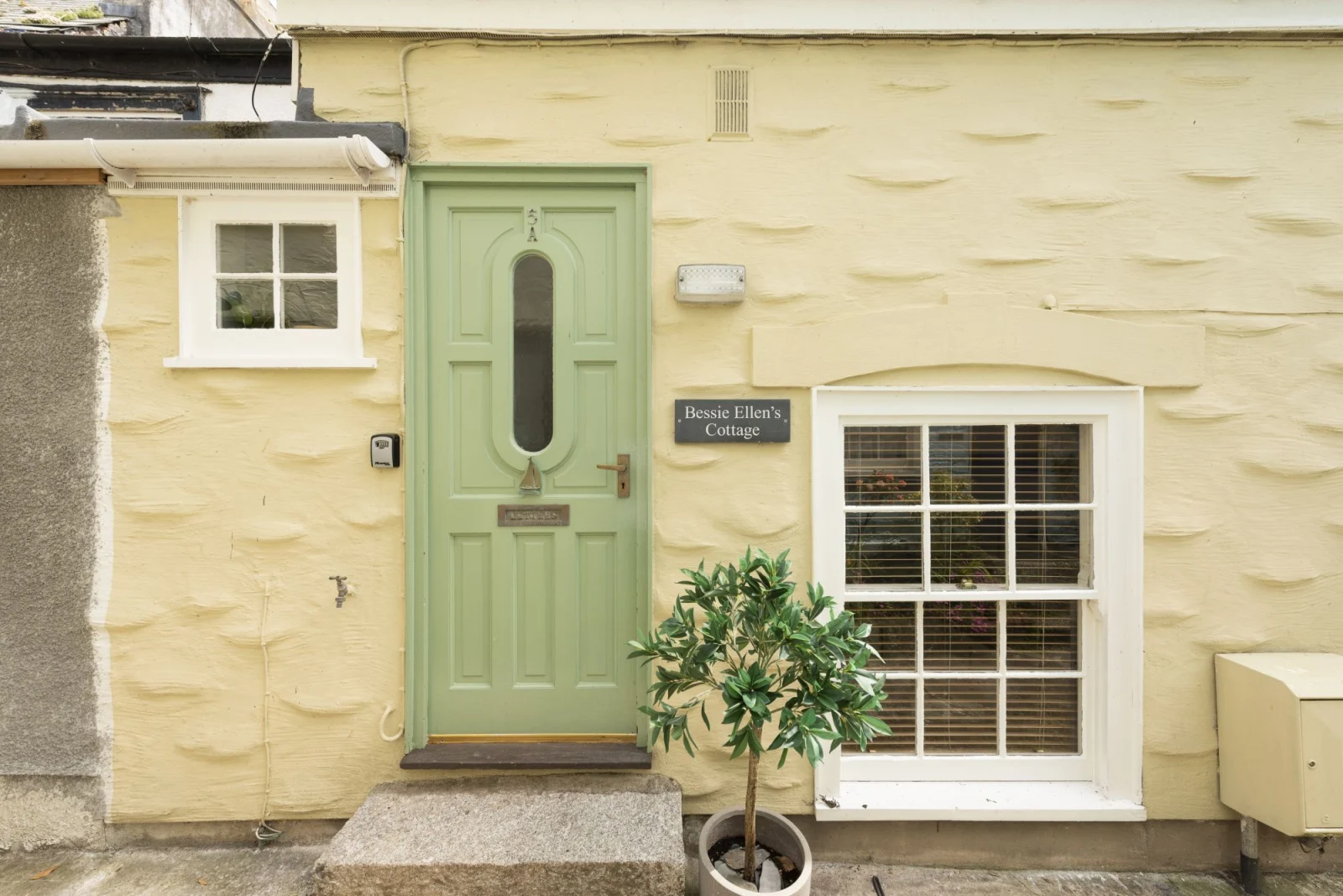 Outside Bessie Ellen's Cottage