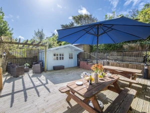 Enclosed garden space - Trevethen Cottage