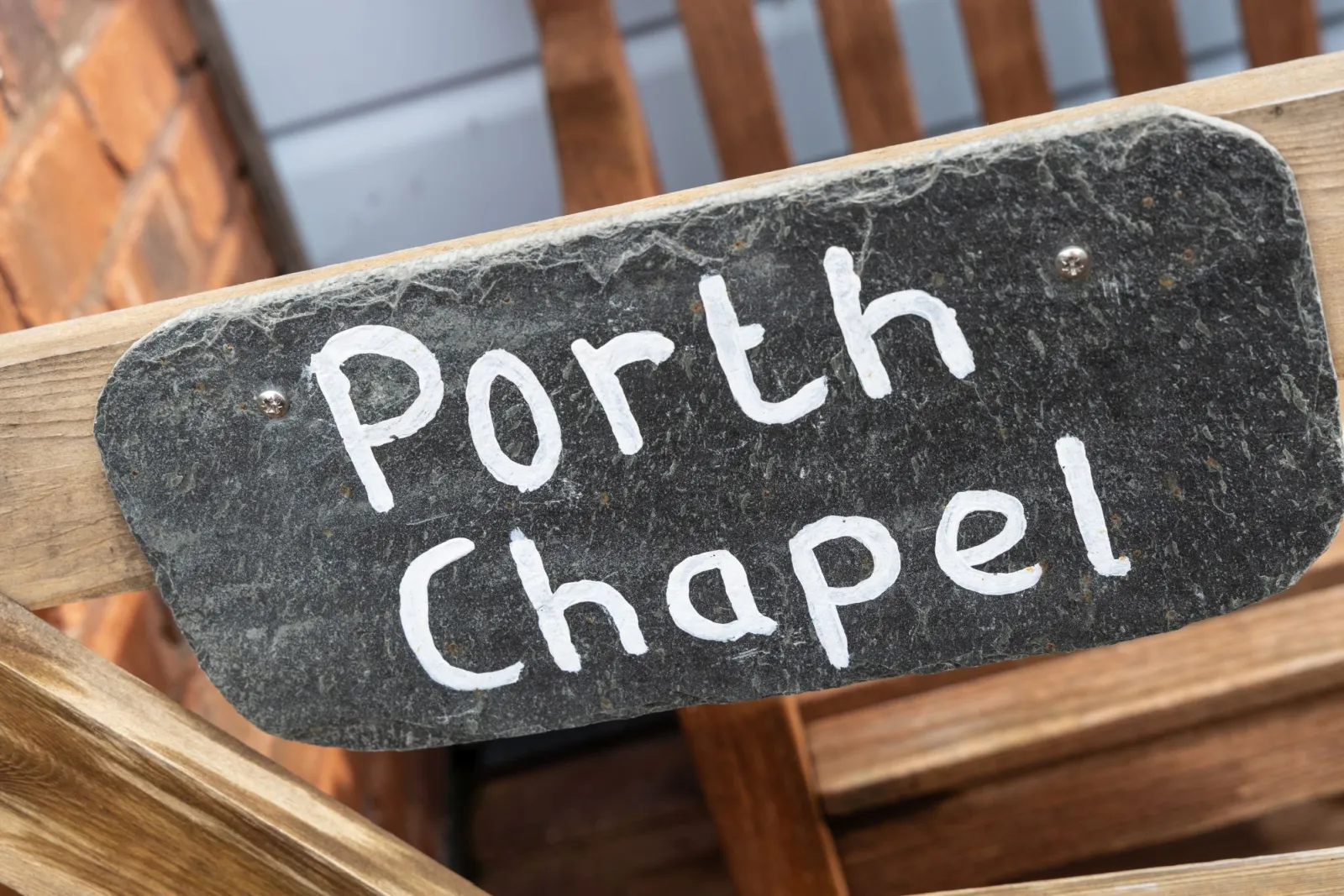 Property sign - Porth Chapel