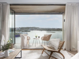 Living area with sliding glass doors - 10 Cannery Row