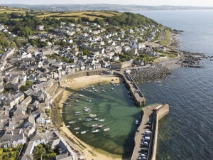 Mousehole harbour from above