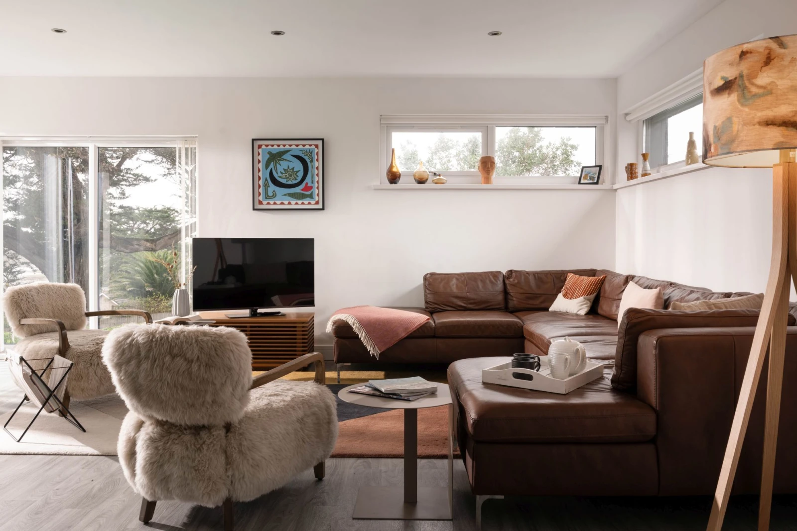 Living area with Smart TV - Estuary Watch