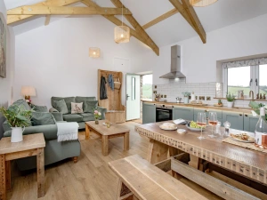 Open plan cosy living space with countryside view  - Longpark Linhay