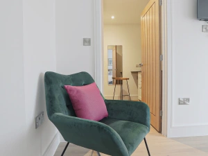 Looking into dressing room