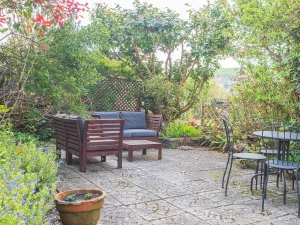 The patio area 
